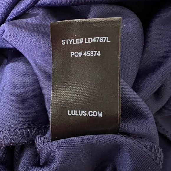 Lulu's Britannia Navy Blue Print Skater Dress XS - Picture 9 of 9